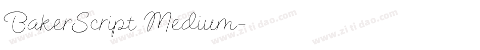 BakerScript Medium字体转换